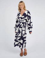 Elm Dali Abstract Midi Dress