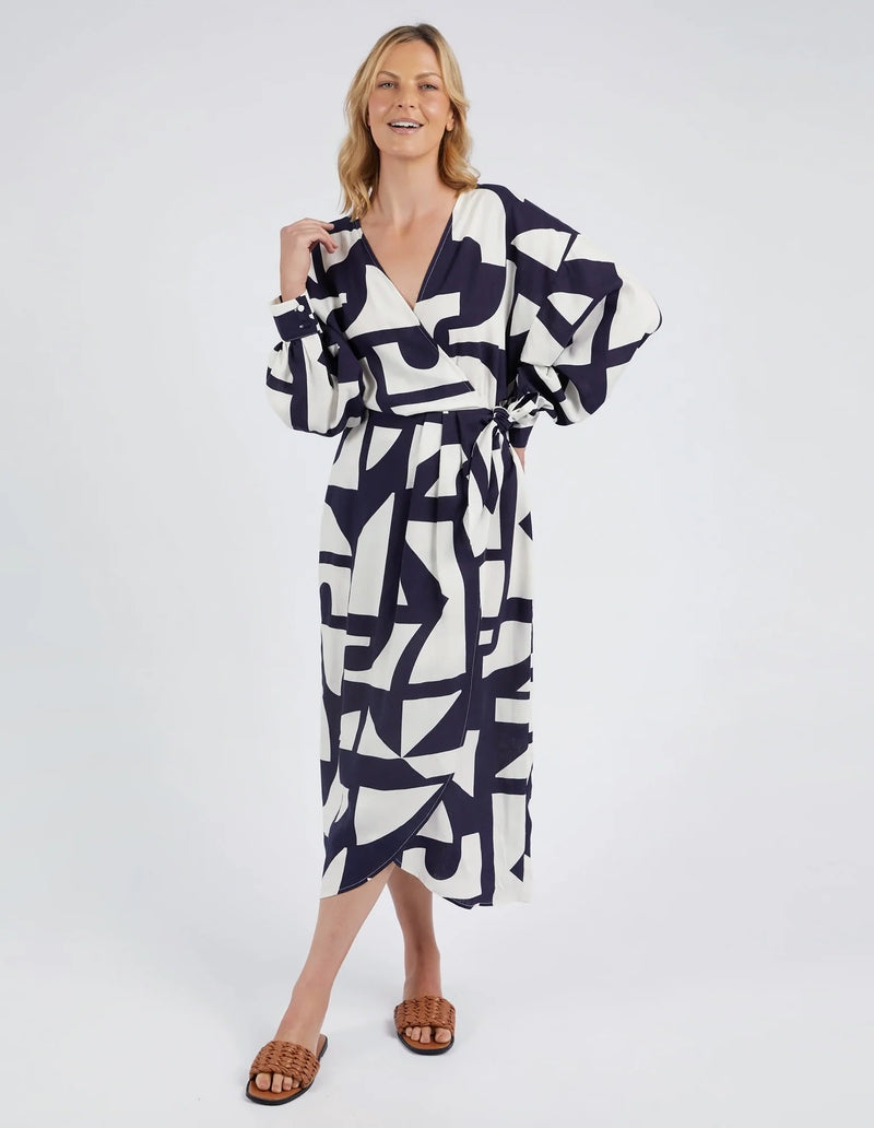 Elm Dali Abstract Midi Dress