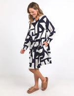 Elm Dali Dress - Midnight Abstract