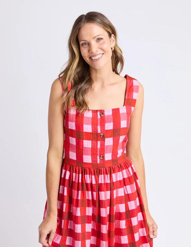 Elm Edin Dress - Poppy Check