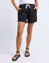 Elm Emma Relaxed Denim Shorts - Black