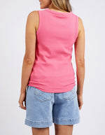 Elm Rib Crew Tank - Pink Lemonade