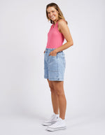 Elm Rib Crew Tank - Pink Lemonade