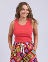 Elm Rib Crew Tank - Cayenne