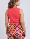 Elm Rib Crew Tank - Cayenne