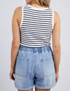 Elm Indra Stripe Tank - White/Navy Stripe