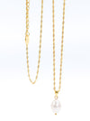 Willow Luxe Florence Pearl Pendant Necklace - Gold
