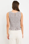 Among The Brave Acceptance Chocolate Gingham Sleeveless Shell Top - Chocolate Gingham
