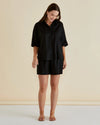 Betty Basics Lynwood Linen Shirt - Black