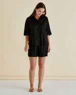 Betty Basics Lynwood Linen Shirt - Black