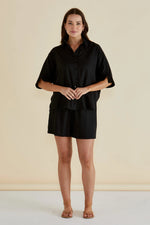 Betty Basics Lynwood Linen Shirt - Black