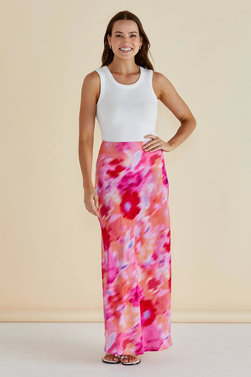 Betty Basics Mindy Skirt - Floral Abstract Print