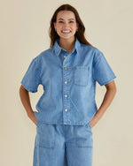 Betty Basics Saffra Short Sleeve Denim Shirt