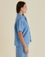 Betty Basics Saffra Short Sleeve Denim Shirt