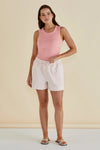 Betty Basics Relax Denim Shorts - Pink