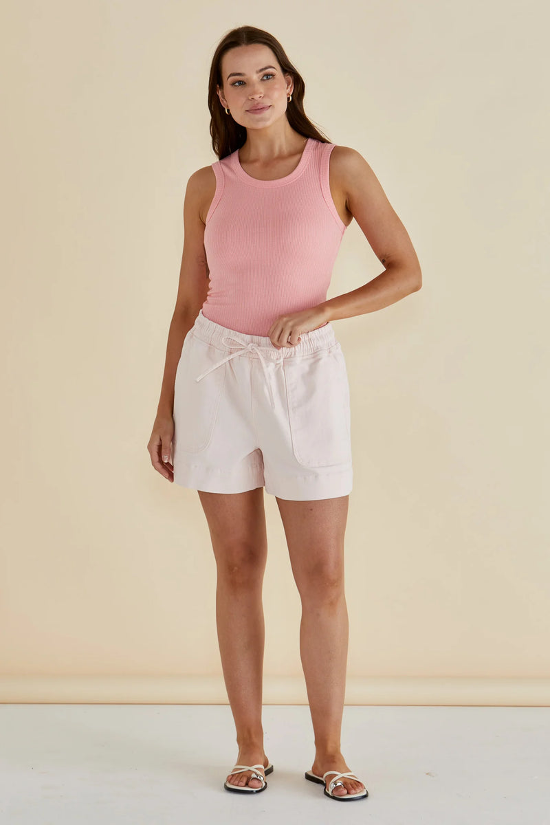 Betty Basics Relax Denim Shorts - Pink