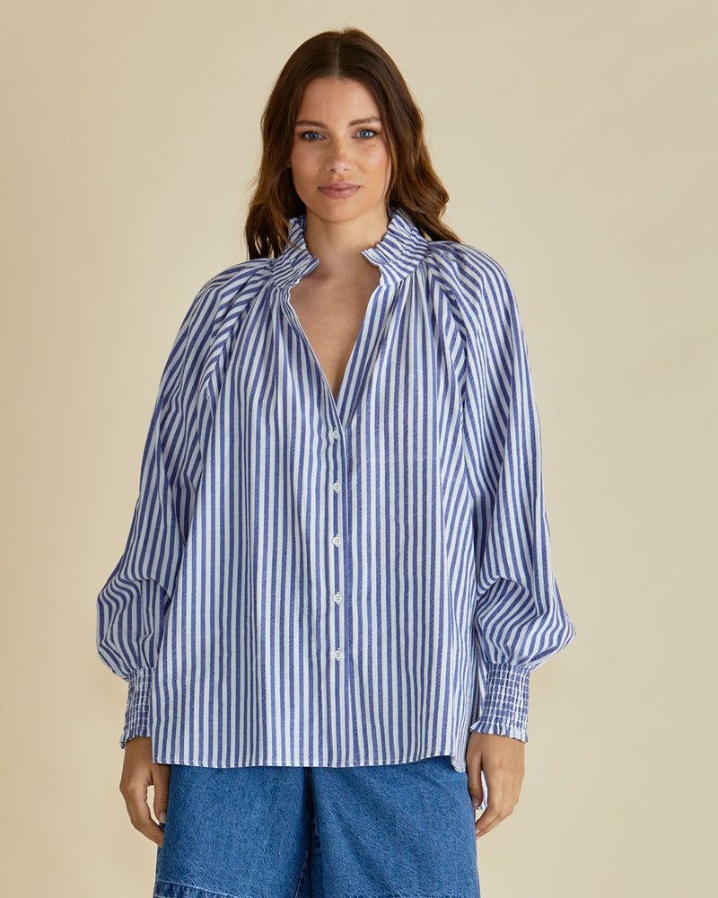 Betty Basics Romi Shirt - Navy Stripe