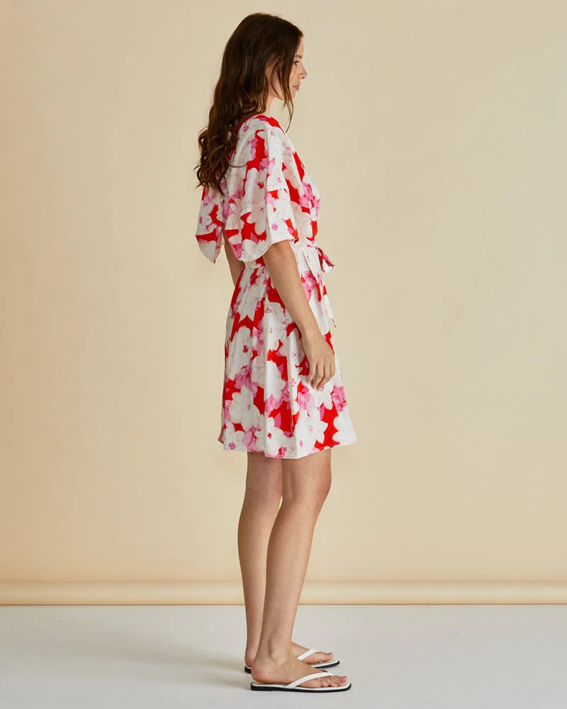 Betty Basics Gwenda Dress - Red Floral Print