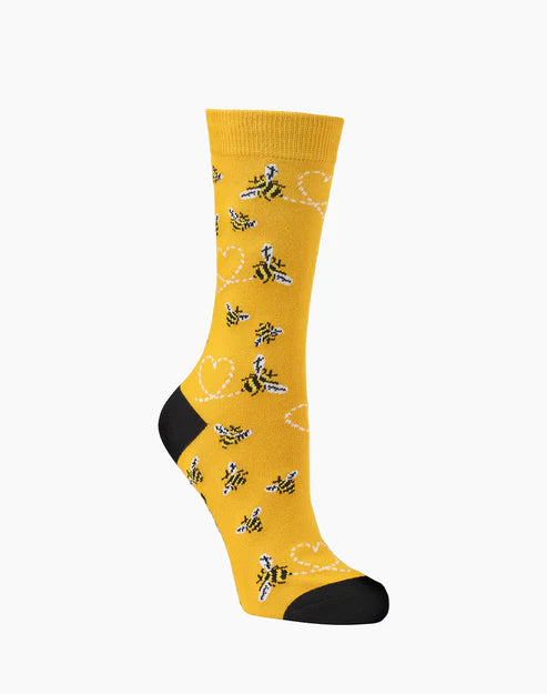 Bamboozld Womens Sock - Heart Bees