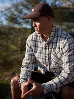 Just Another Fisherman Boatyard Shirt - Blue Cream Check