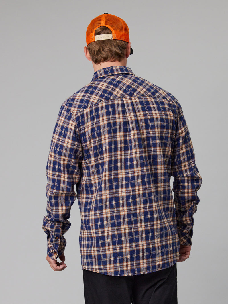 Just Another Fisherman Boatyard Shirt - Dawn Blue Check