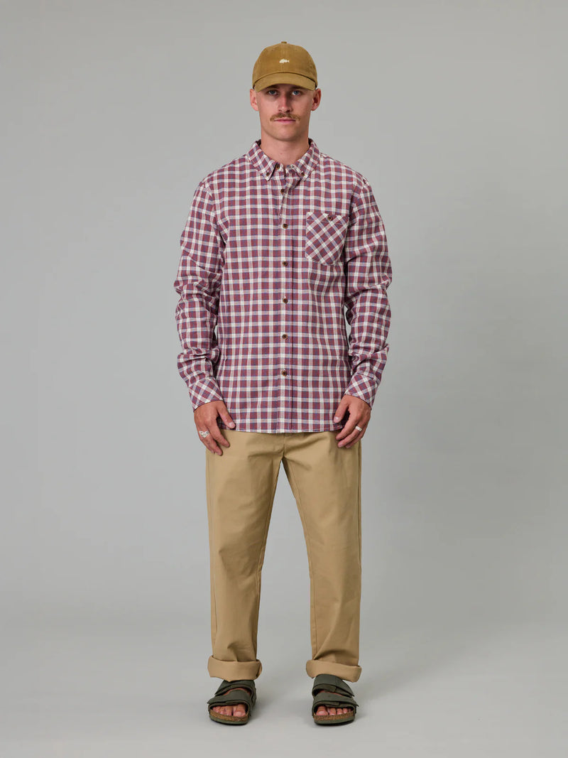 Just Another Fisherman Boatyard Shirt - Russet Check