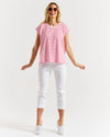 Betty Basics Michaela Top - Cherry Blossom Stripe