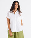 Betty Basics Mara Short Sleeve Shirt - White