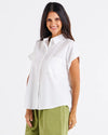 Betty Basics Mara Short Sleeve Shirt - White