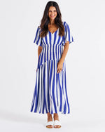 Betty Basics Louisa Dress - Blue Stripe