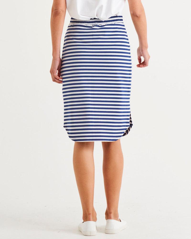 Betty Basics Evie Skirt - Ocean Stripe