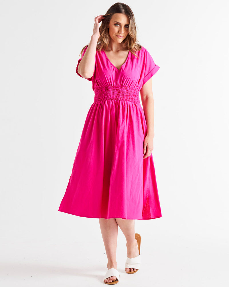 Betty Basics Carrie Dress - Miami Pink