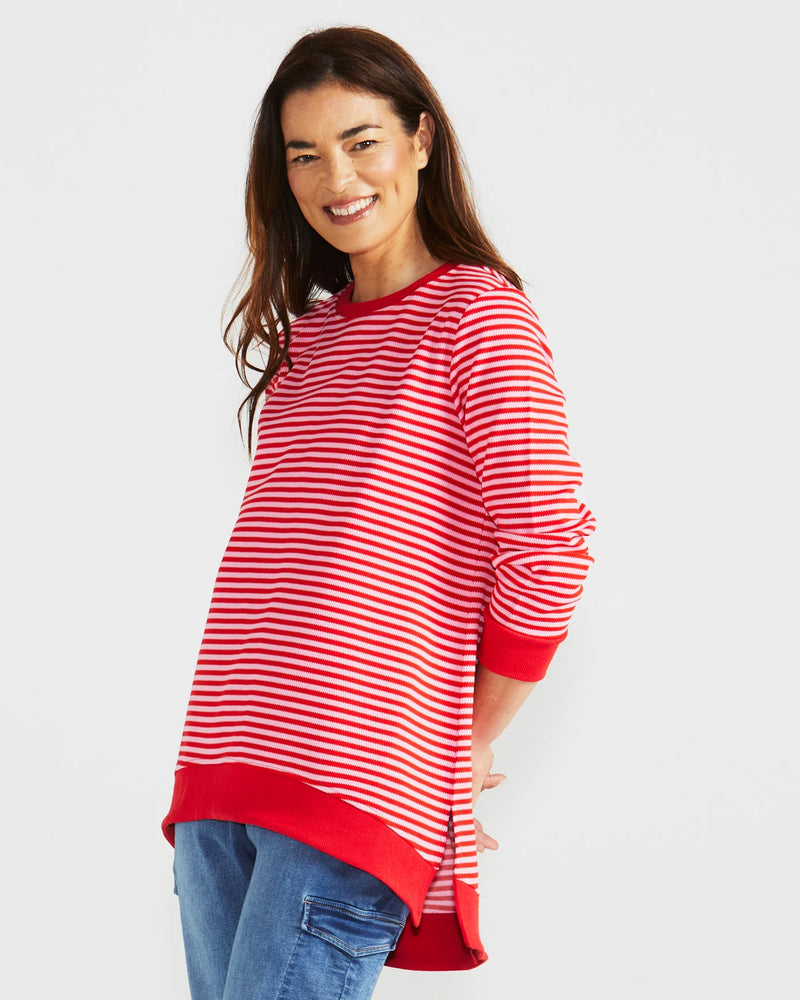 Betty Basics Courtney Cherry Stripe Jumper