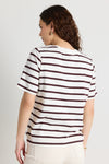 RE: Union Binding Chocolate White Stripe Boxy Fit Tee