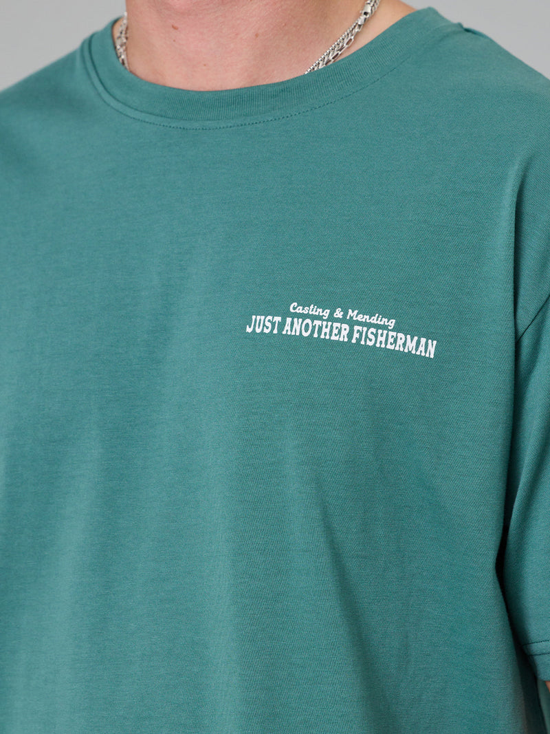 Just Another Fisherman Casting & Mending Sea Tee - Vintage Teal