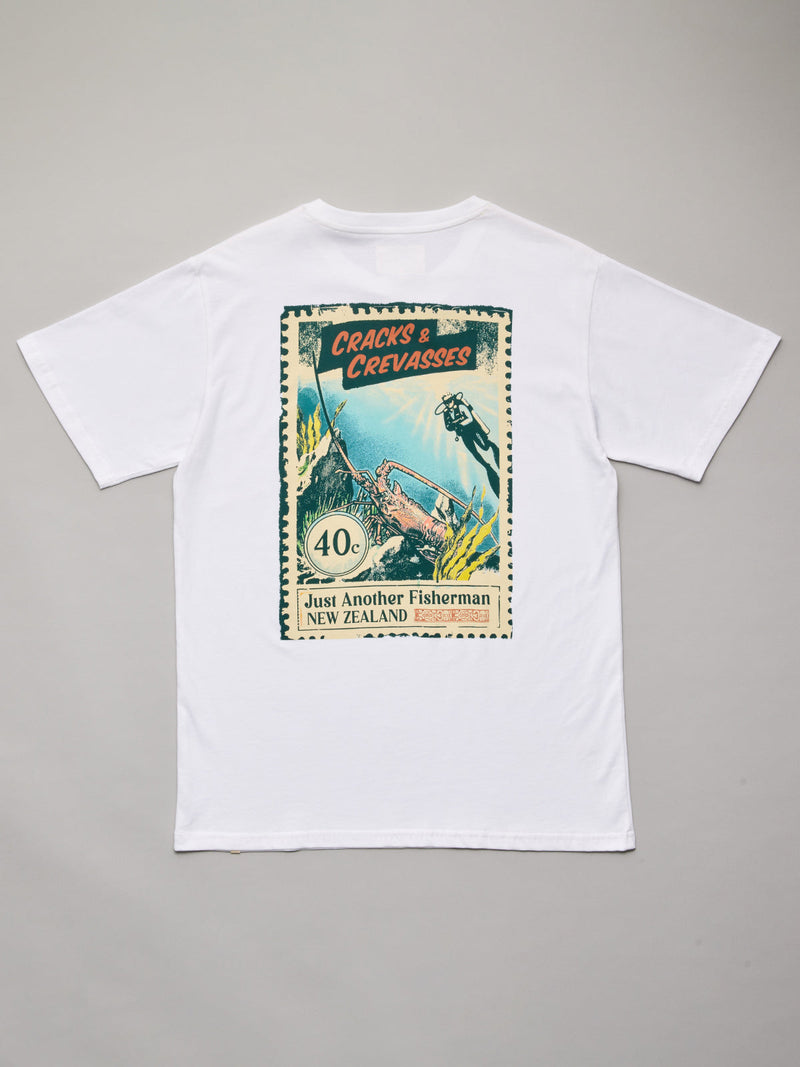 Just Another Fisherman Cracks & Crevasses Sea Tee - White