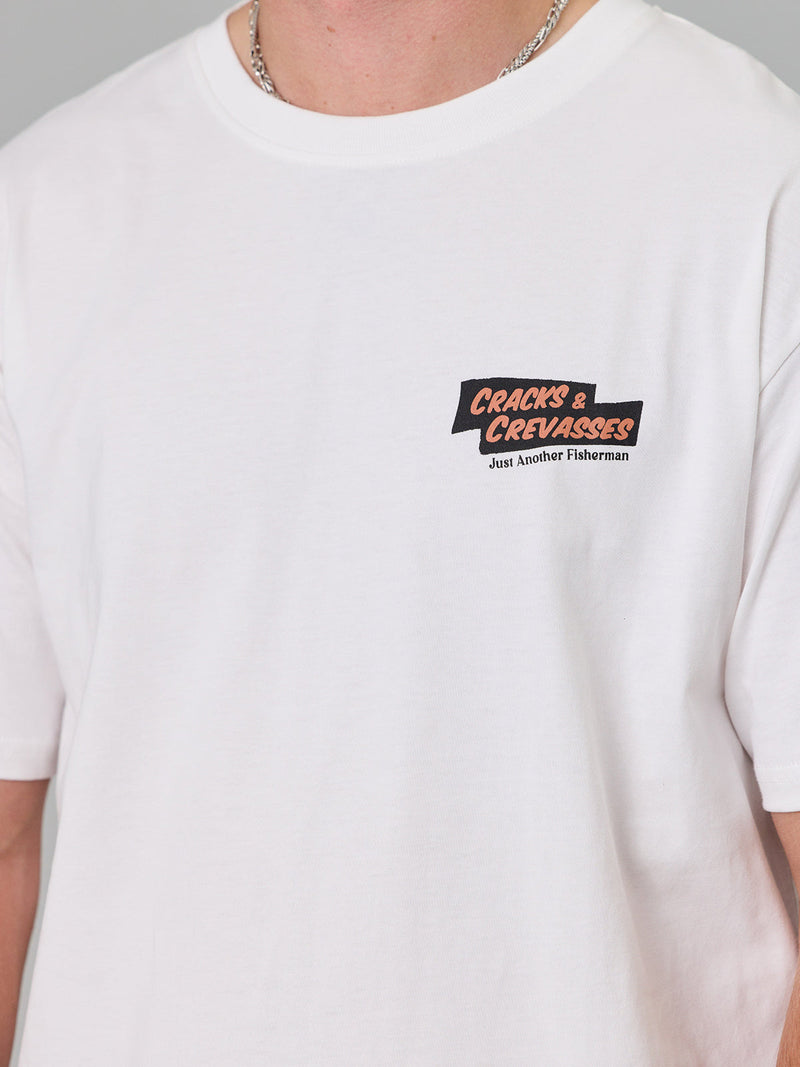 Just Another Fisherman Cracks & Crevasses Sea Tee - White
