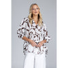 Blak Charlotte Top - Chocolate with Ivory Floral