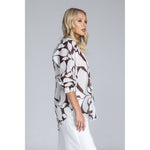 Blak Charlotte Top - Chocolate with Ivory Floral