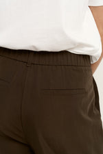 Ivy + Jack Confidential Chocolate Soft Touch Longer Length Elastic Back Pants - Chocolate