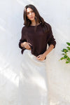 RE: Union Dawn Chocolate Crochet Knit Jumper - Chocolate