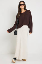 RE: Union Dawn Chocolate Crochet Knit Jumper - Chocolate