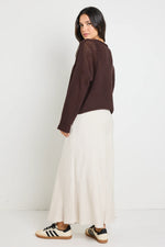 RE: Union Dawn Chocolate Crochet Knit Jumper - Chocolate