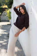 RE: Union Dawn Chocolate Crochet Knit Jumper - Chocolate