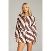 Blak Defiant Shirt - Chocolate/White Diagonal Stripe