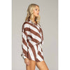 Blak Defiant Shirt - Chocolate/White Diagonal Stripe