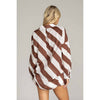 Blak Defiant Shirt - Chocolate/White Diagonal Stripe