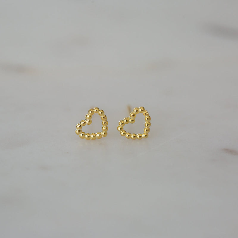 Sophie Dotty Love Stud Earrings - Gold