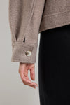 Among The Brave Driver Taupe Boucle Trucker Jacket - Taupe Boucle