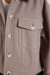 Among The Brave Driver Taupe Boucle Trucker Jacket - Taupe Boucle
